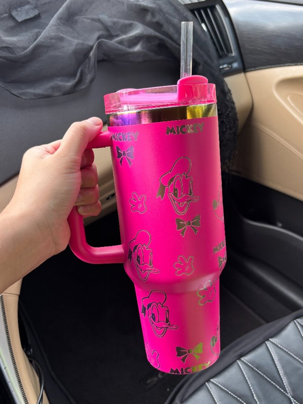Stanley Disney Mickey Mouse Pink 40oz Quencher Tumbler